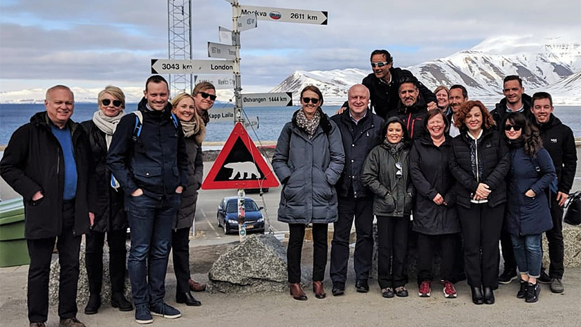 OSSE PA-delegasjonen på Svalbard. Foto: OSSE PA.
