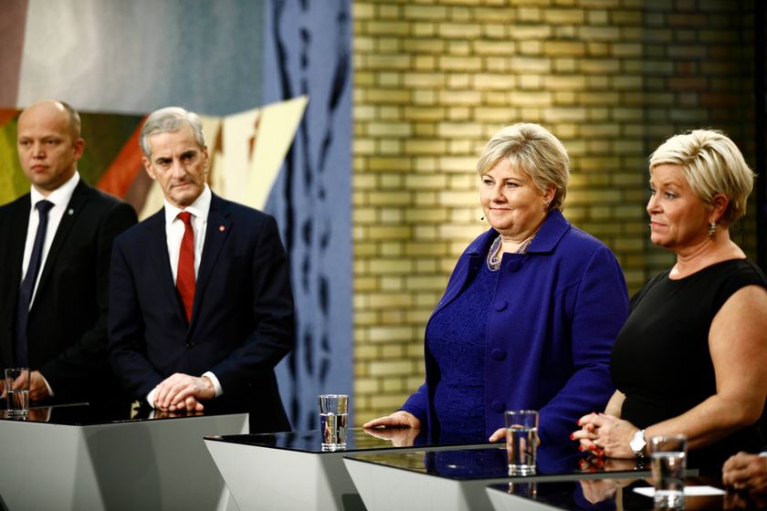 Fra partilederrunden under stortingsvalget i 2017. Foto: Stortinget