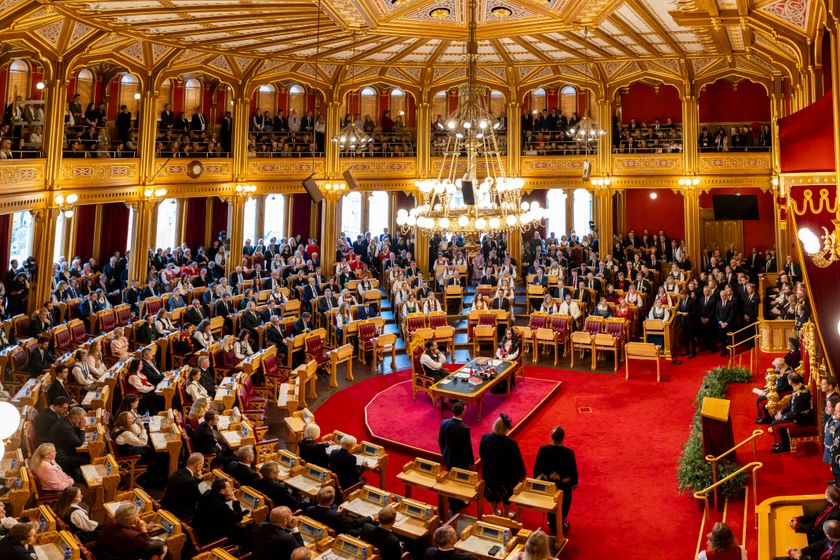 2. oktober er det høgtideleg opning av det 171. storting. Dette bildet er frå fjorårets opning.