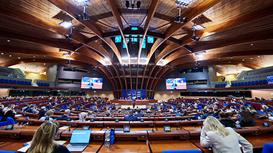 PACEs plenumssal i Strasbourg. Foto: © Council of Europe