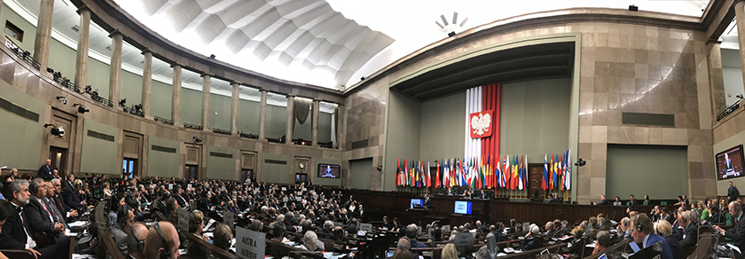 Plenary session in the Sejm, the lower house of the Polish national assembly, on Monday 28 May. Photo: Storting.