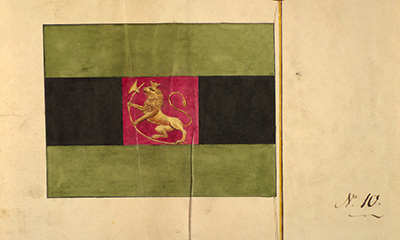 Forslag til flagg utstilt i Stortinget som nr. 10