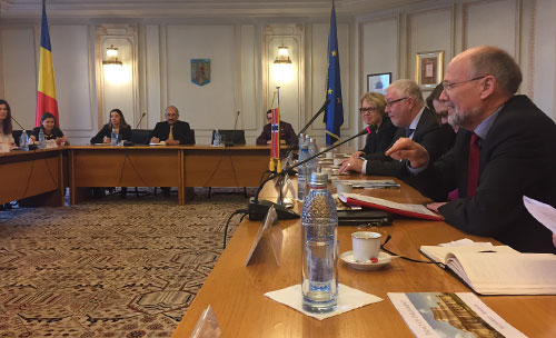 Meeting with the Romanian parliament’s Committee on European Affairs. Photo: Storting.