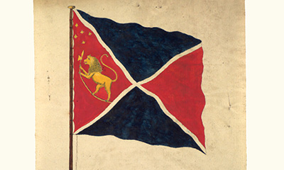 Forslag til flagg utstilt i Stortinget som nr. 6