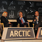 Eirik Sivertsen i paneldebatt med blant annet kommunal- og moderniseringsminister Monica Mæland. Foto: Stortinget.