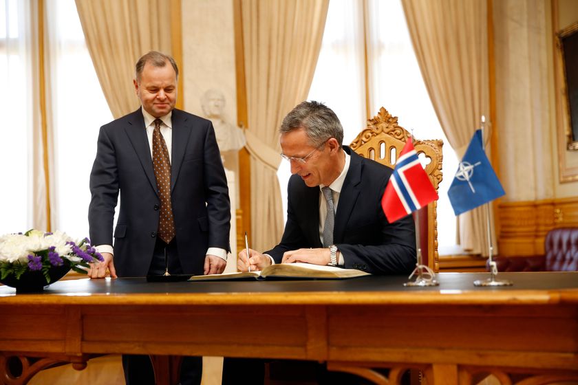 NATOs generalsekretær Jens Stoltenberg besøkte Stortinget 5. juni 2015. Foto: Stortinget/Sverre Christian Jarild.