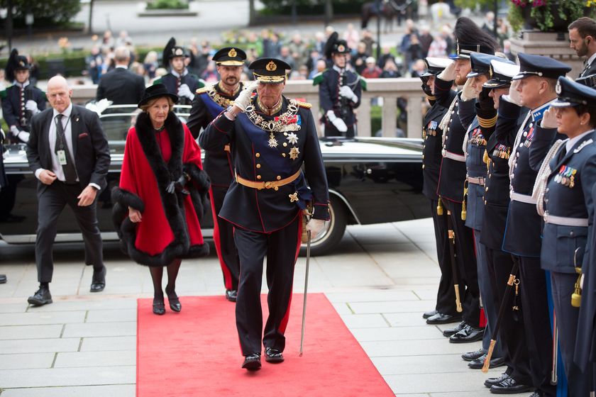 HM Kongen ankommer Stortinget i 2019. Foto: Stortinget