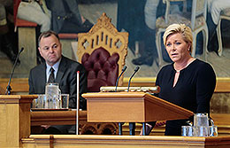 Finanstalen 8. oktober 2014.

Foto: Lise Åserud/NTB scanpix