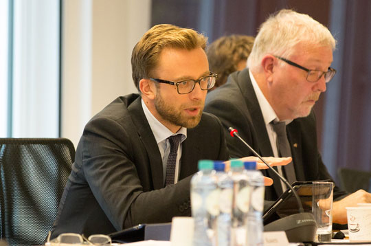 Medlem i Stortingets EFTA/EØS-delegasjon, Nikolai Astrup. Foto: Tore Grøningsæter, EFTA.