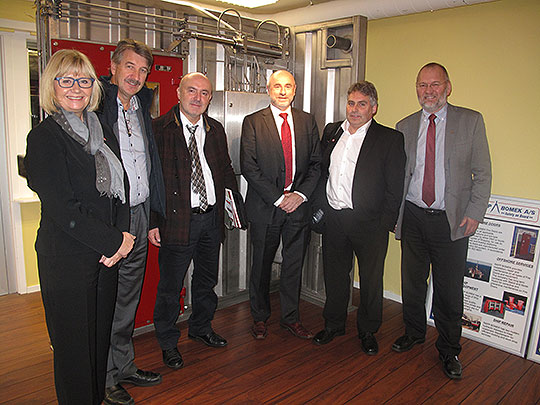 Stortingspresident Dag Terje Andersen på fylkesbesøk i Nordland sammen med Nordlandsbenken. Fra venstre Lillian Hansen, Kenneth Svendsen, Ivar Kristiansen, Dag Terje Andersen, Torgeir Trældal og Geir-Ketil Hansen.