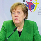Forbundskanslar Angela Merkel talte til Europarådets parlamentarikarforsamling. Foto: Europarådet