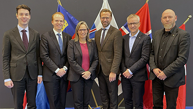 Stortingets EFTA-delegasjon på plass i Brussel for møter med EFTA-kolleger og ministre. Foto: Merethe Elvestad/Stortinget.