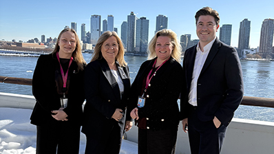 Stortingets delegasjon til Den interparlamentariske union (IPU): Silje Hjemdal, Linda Monsen Merkesdal, Anne Kristine Linnestad og Grunde Almeland. Foto: Stortinget.