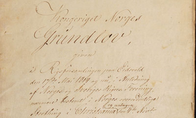 Grunnloven av 4. november 1814.