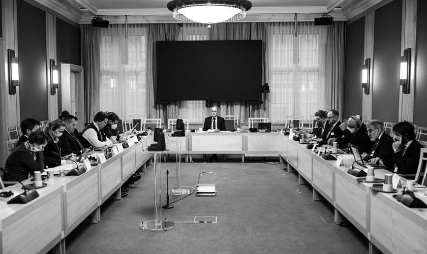 NATO parliamentarians visiting the Storting. Photo: Storting.