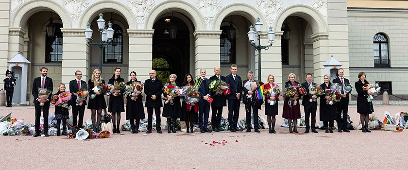 Jonas Gahr Støres regjering. Foto: Stortinget.