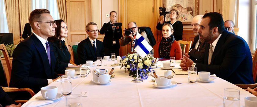 Alexander Stubb in the President of the Storting’s office