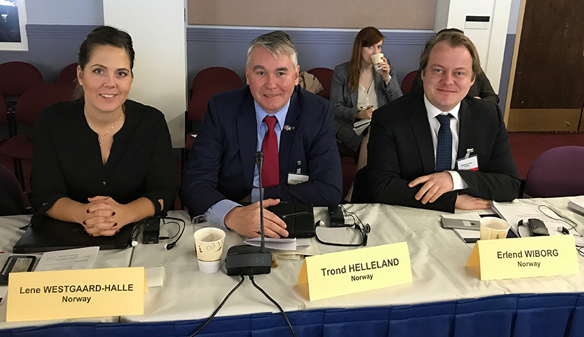 Lene C. Westgaard-Halle, Trond Helleland og Erlend Wiborg representerte Stortinget under forumet. Foto: Stortinget.