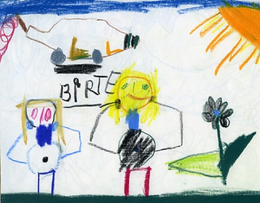 Tegning innsendt fra barnehage 1987/88