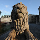 Løve på Løvebakken. Foto: Stortinget.