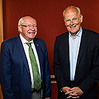 Nordisk råds visepresident Martin Kolberg og president Michael Tetzschner. Foto: Stortinget.