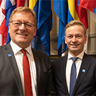 Jorodd Asphjell (left), President of the Nordic Council for 2023, and Helge Orten (right), Vice-President